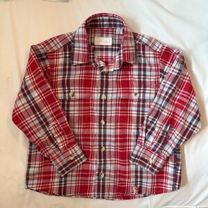 Jacadi Plaid Button-Up Shirt